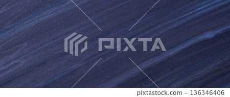 Dark blue fluid acrylic paint texture art background with diagonal brush strokes and flowing abstract lines 136346406