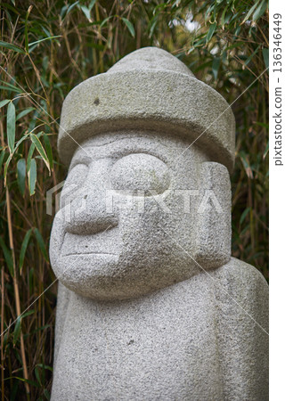 Buddhist statue in Haedong Yonggungsa Buddhist temple in Gijang-gun in Busan, South Korea 136346449