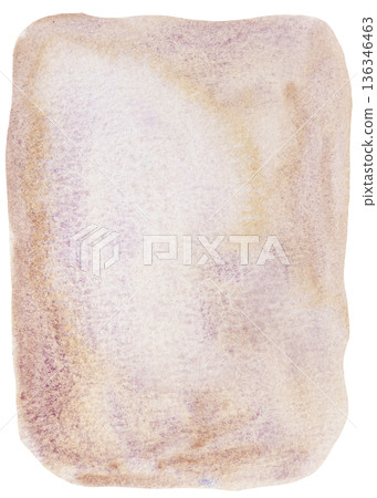Light beige watercolor rectangle, isolated illustration. Hand painted graphic element with copy space 136346463