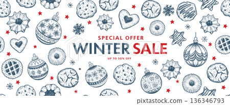 christmas, set, vector 136346793