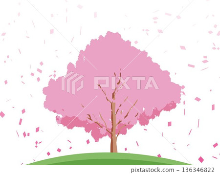 與櫻桃樹的風景 136346822