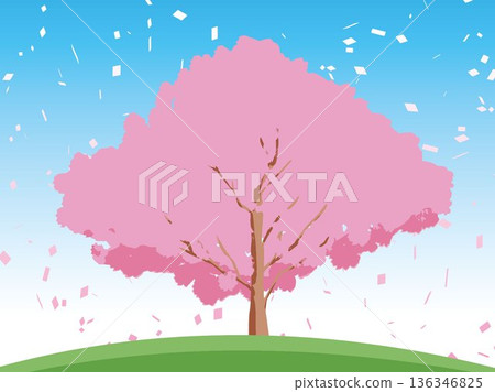與櫻桃樹的風景 136346825