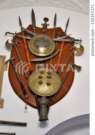Romania, Transylvania, Sinaia, Peles Castle, Weapons, Pearl of the Carpathians Romania, Transylvania, Sinaia, Peles Castle, Weapons, Pearl of the Carpathians 136347271
