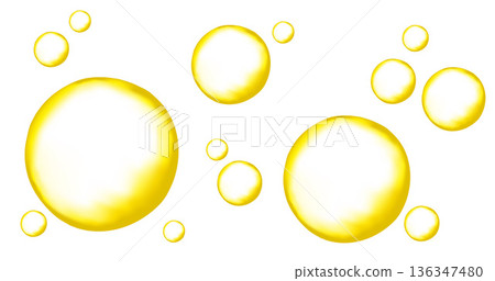 Orange carbonated water with gold bubbles. 136347480
