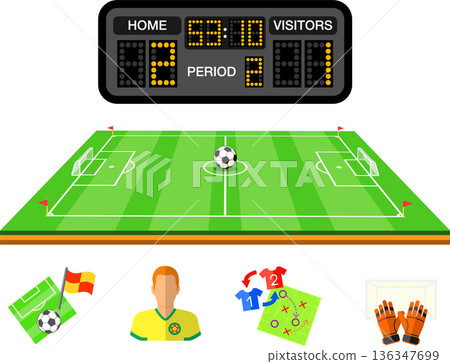 Soccer Banner and infographics Soccer Banner and infographics 136347699