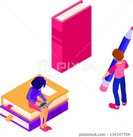 Online distance education from home 136347704