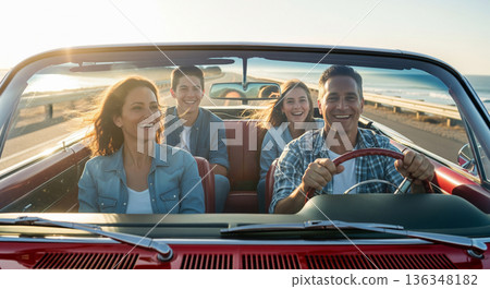 一家人駕車兜風 一家人駕車兜風 136348182