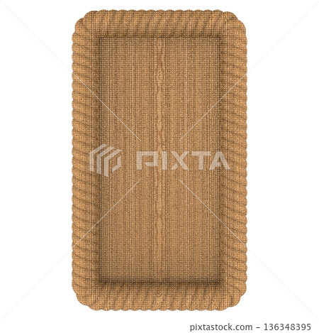 empty burlap hessian sacking isolated on white 136348395
