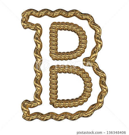 frame from the rope letter B frame from the rope letter B 136348406