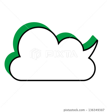 簡單的語音氣泡圖-蓬鬆 136349387