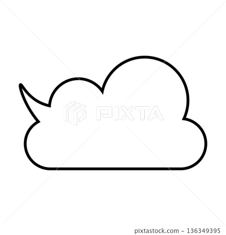 Simple speech bubble illustration - Fluffy Simple speech bubble illustration - Fluffy 136349395