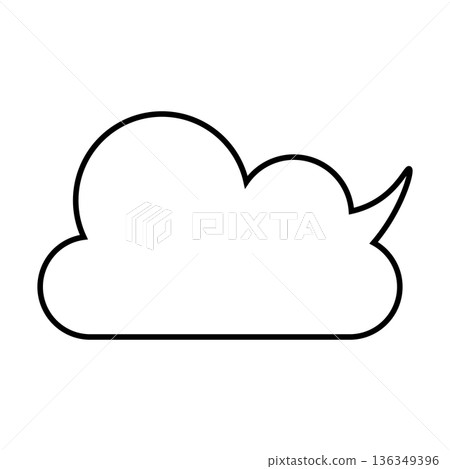 Simple speech bubble illustration - Fluffy Simple speech bubble illustration - Fluffy 136349396