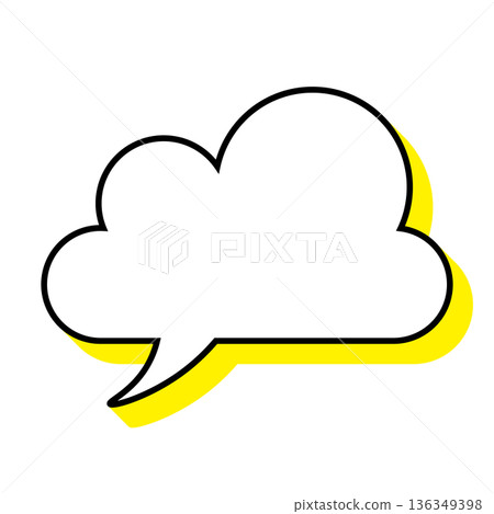 簡單的語音氣泡圖-蓬鬆 136349398