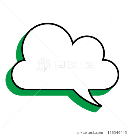 Simple speech bubble illustration - Fluffy Simple speech bubble illustration - Fluffy 136349443