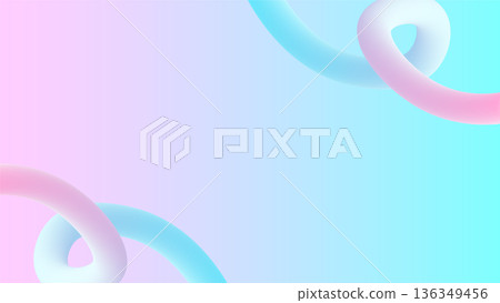 Light blue x pink neon gradient 3D tube background frame 16:9 Light blue x pink neon gradient 3D tube background frame 16:9 136349456