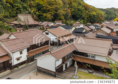 The townscape of the Omori Silver Mine, an important traditional buildings preservation district in Omori, Ota City, Shimane Prefecture, Japan The townscape of the Omori Silver Mine, an important traditional buildings preservation district in Omori, Ota City, Shimane Prefecture, Japan 136349872
