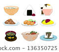 各種菜餚插圖素材 各種菜餚插圖素材 136350725