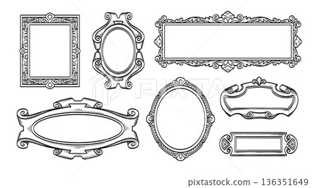 Antique Style Ornamental Frames 136351649