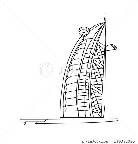 Hotel Icon. Isolated vector illustration 136352030