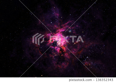 Bright cosmic nebula, distant galaxy. Elements of this image furnished by NASA 136352343