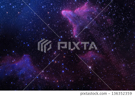Blue galaxy, beautiful cosmic nebula. Elements of this image furnished by NASA 136352359