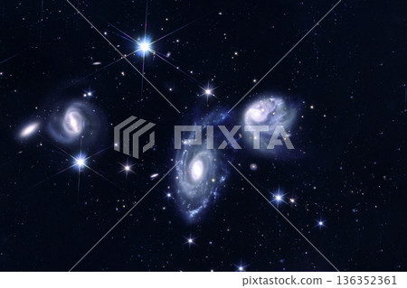 Beautiful star background. Elements of this image furnished by NASA 136352361