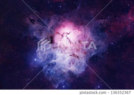 Blue galaxy, beautiful cosmic nebula. Elements of this image furnished by NASA Blue galaxy, beautiful cosmic nebula. Elements of this image furnished by NASA 136352367