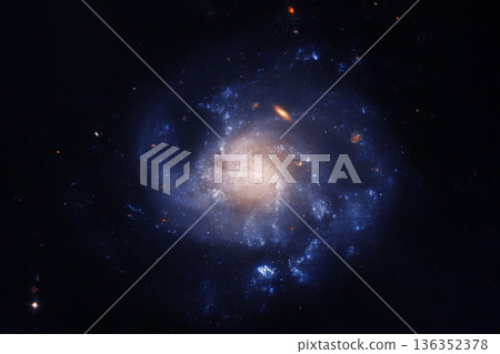 Bright cosmic nebula, distant galaxy. Elements of this image furnished by NASA 136352378
