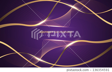 Abstract luxury element with gold light glow effect on purple modern graphic design decoration for banner template background vector Abstract luxury element with gold light glow effect on purple modern graphic design decoration for banner template background vector 136354591