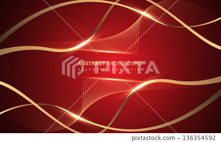 Abstract luxury element with gold light glow effect on red modern graphic design decoration for banner template background vector Abstract luxury element with gold light glow effect on red modern graphic design decoration for banner template background vector 136354592
