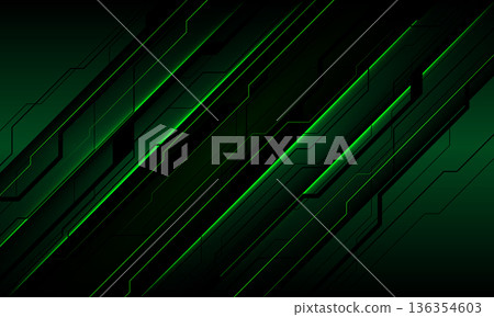 Abstract technology technology futuristic black cyber line green circuit on metallic design modern background vector Abstract technology technology futuristic black cyber line green circuit on metallic design modern background vector 136354603