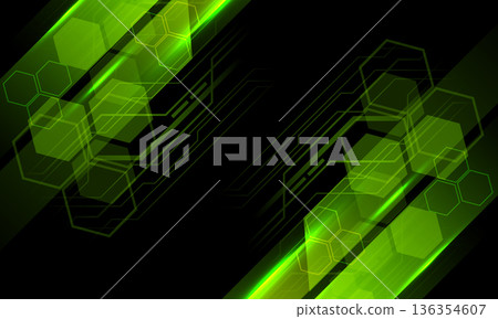 Abstract technology technology futuristic green cyber line dynamic on black with blank space design modern background vector Abstract technology technology futuristic green cyber line dynamic on black with blank space design modern background vector 136354607