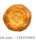 Traditional Round Flatbread Isolated on White Background 136354962