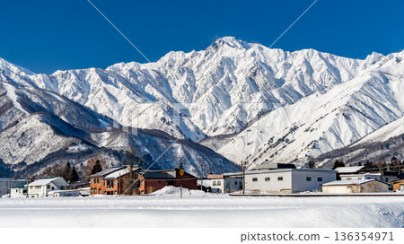 The snow-covered streets of Hakuba The snow-covered streets of Hakuba 136354971