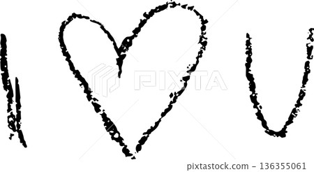 I Love You. Soft Pencil Hand Drawn Lettering. I Love You. Soft Pencil Hand Drawn Lettering. 136355061
