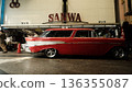 Cinematic American car scene 136355087