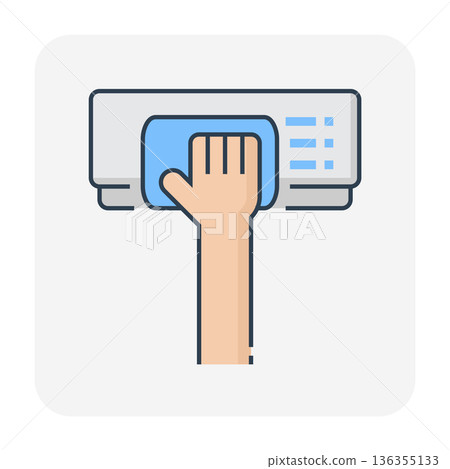 Air Conditioner Cleaning Icon Air Conditioner Cleaning Icon 136355133