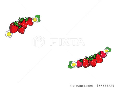 Round strawberry frame 136355285