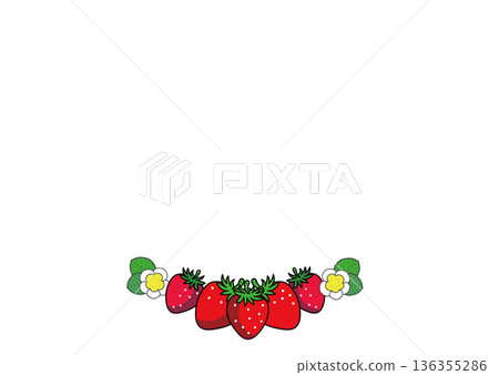 Strawberry round frame Strawberry round frame 136355286