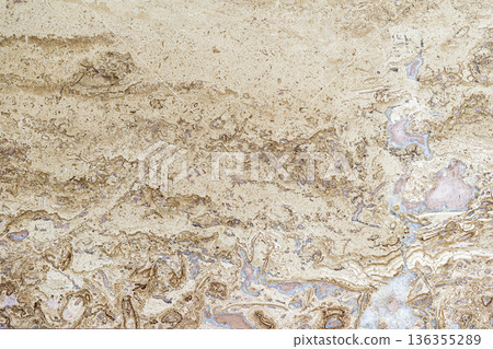 Natural stone surface with layered mineral patterns and organic details forming marble texture. Natural background, stone texture, mineral surface, copy space, mockup for design Natural stone surface with layered mineral patterns and organic details forming marble texture. Natural background, stone texture, mineral surface, copy space, mockup for design 136355289