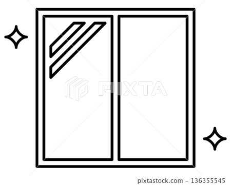 Beautiful shiny window monochrome icon Beautiful shiny window monochrome icon 136355545
