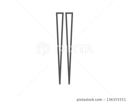Chopsticks icon illustration Chopsticks icon illustration 136355551