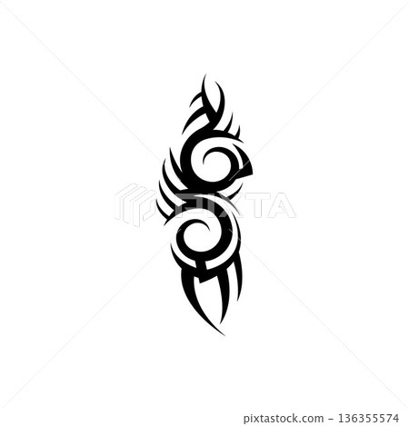 tribal pattern tattoo vector art design,tattoo tribal abstract sleeve, sketch art design isolated on white background,Simple logo. tribal pattern tattoo vector art design,tattoo tribal abstract sleeve, sketch art design isolated on white background,Simple logo. 136355574