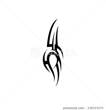 tribal pattern tattoo vector art design,tattoo tribal abstract sleeve, sketch art design isolated on white background,Simple logo. tribal pattern tattoo vector art design,tattoo tribal abstract sleeve, sketch art design isolated on white background,Simple logo. 136355575