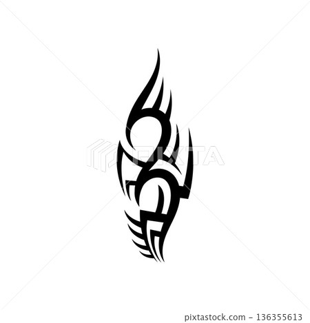 tribal pattern tattoo vector art design,tattoo tribal abstract sleeve, sketch art design isolated on white background,Simple logo. tribal pattern tattoo vector art design,tattoo tribal abstract sleeve, sketch art design isolated on white background,Simple logo. 136355613