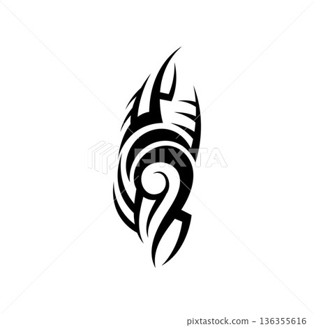 tribal pattern tattoo vector art design,tattoo tribal abstract sleeve, sketch art design isolated on white background,Simple logo. tribal pattern tattoo vector art design,tattoo tribal abstract sleeve, sketch art design isolated on white background,Simple logo. 136355616