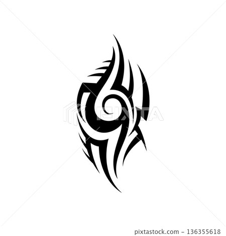tribal pattern tattoo vector art design,tattoo tribal abstract sleeve, sketch art design isolated on white background,Simple logo. tribal pattern tattoo vector art design,tattoo tribal abstract sleeve, sketch art design isolated on white background,Simple logo. 136355618