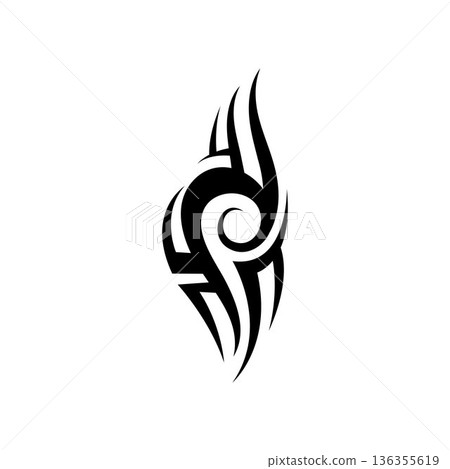 tribal pattern tattoo vector art design,tattoo tribal abstract sleeve, sketch art design isolated on white background,Simple logo. tribal pattern tattoo vector art design,tattoo tribal abstract sleeve, sketch art design isolated on white background,Simple logo. 136355619