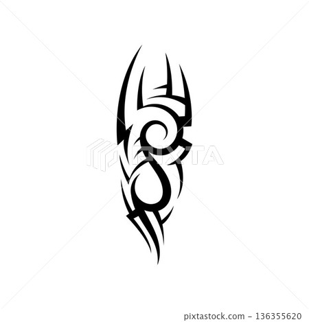 tribal pattern tattoo vector art design,tattoo tribal abstract sleeve, sketch art design isolated on white background,Simple logo. tribal pattern tattoo vector art design,tattoo tribal abstract sleeve, sketch art design isolated on white background,Simple logo. 136355620