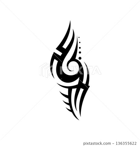 tribal pattern tattoo vector art design,tattoo tribal abstract sleeve, sketch art design isolated on white background,Simple logo. tribal pattern tattoo vector art design,tattoo tribal abstract sleeve, sketch art design isolated on white background,Simple logo. 136355622